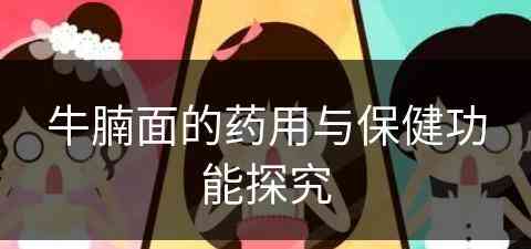 牛腩面的药用与保健功能探究